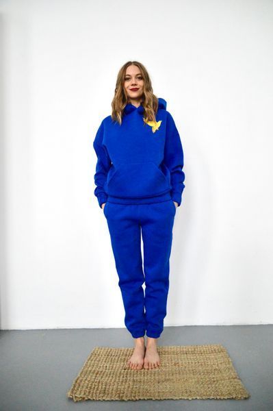 Blue hoodie photo