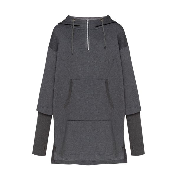 DARK GRAY HOODIE WITH A ZIPPER photo