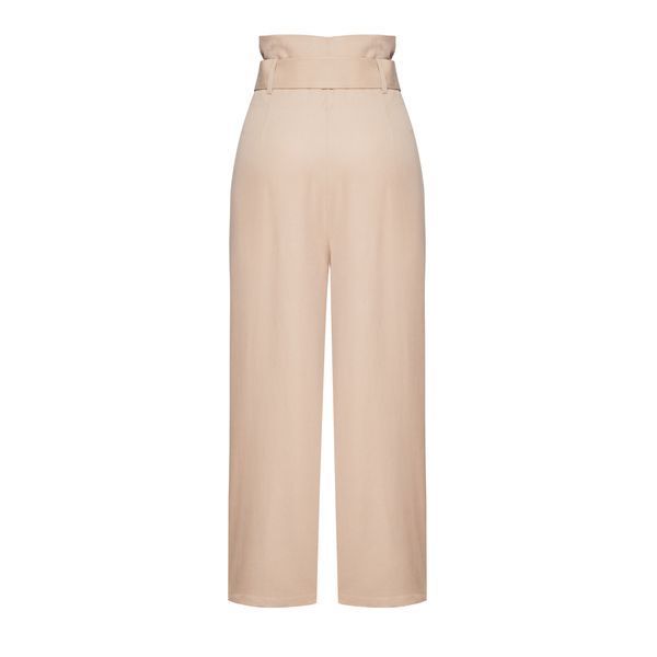 BEIGE TENCEL TROUSERS photo