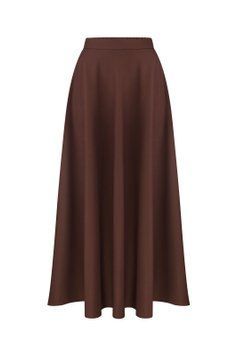 Спідниця коричнева, напівсонце  фото