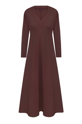 Jersey dress, brown photo