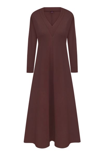 Jersey dress, brown photo