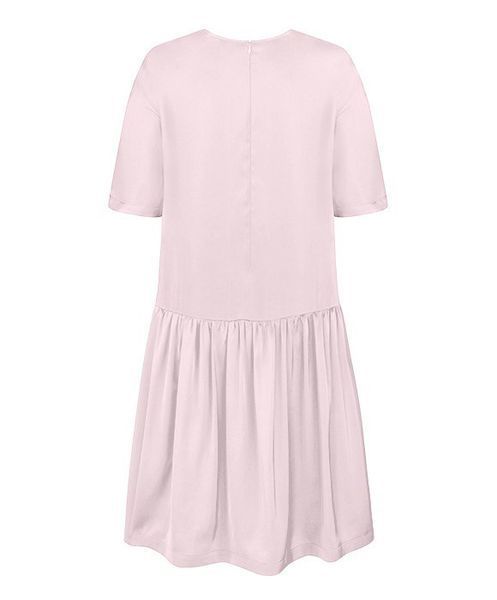 Silk light pink dress photo
