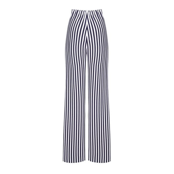 BLUE AND WHITE STRIPED TROUSERS photo