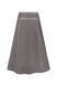 Jersey skirt, grey with eco-leather trim, XS