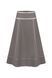 Jersey skirt, grey with eco-leather trim, XS