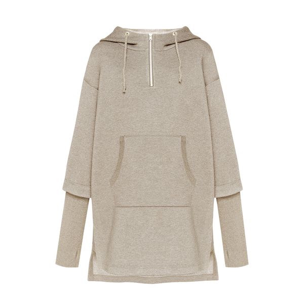 BEIGE MELANGE HOODIE photo