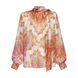 SILK, ORANGE BLOUSE, XXL