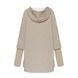 BEIGE MELANGE HOODIE, XS