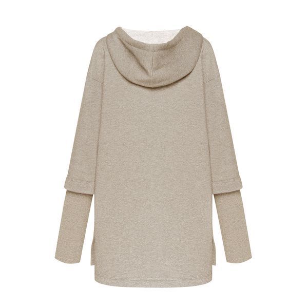 BEIGE MELANGE HOODIE photo