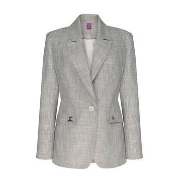 MELANGE JACKET WITH EMBROIDERY photo
