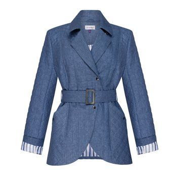 BLUE QUILTED JACKET photo
