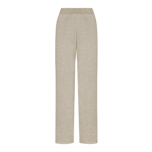 BEIGE MELANGE TROUSERS WITH FLEECE photo