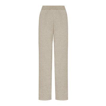 BEIGE MELANGE TROUSERS WITH FLEECE photo
