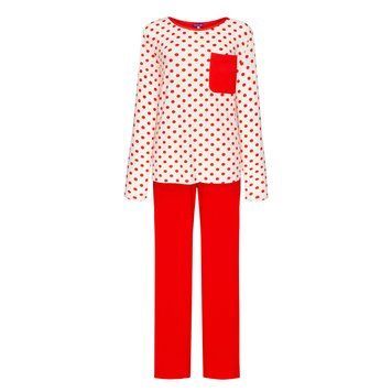 Knitted pajamas, red photo