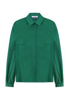 Сорочка шовкова, зелена  фото