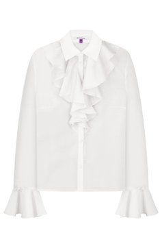 Сорочка з шлярками, молочна  фото