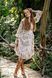 SILK DRESS, WHITE-PINK, S