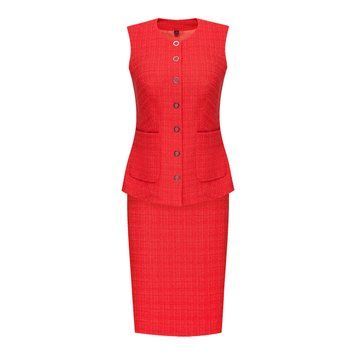 Костюм червоний фото