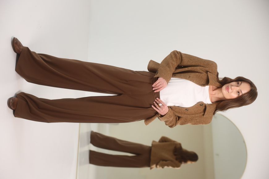 Брюки палаццо, руді фото