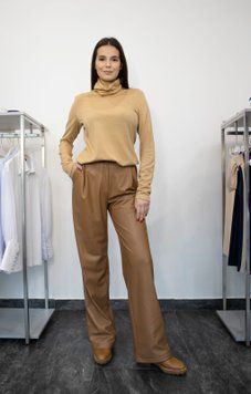 Eco leather trousers photo