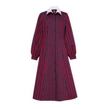 BLUE-RED STRIPE DRESS photo