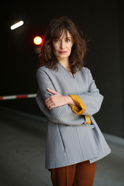 GRAY QUILTED JACKET photo
