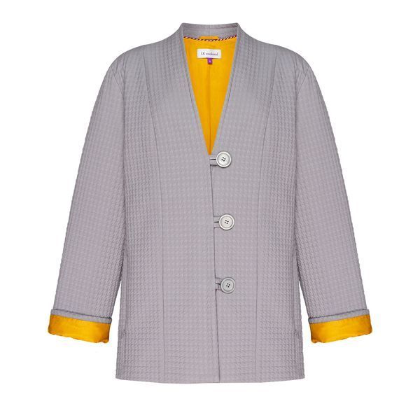 GRAY QUILTED JACKET photo