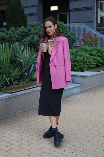 PINK WOOL JACKET photo