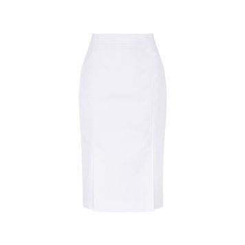 White, cotton, pencil skirt photo
