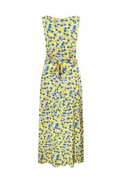 Сукня міді з віскози жовто-блакитна фото