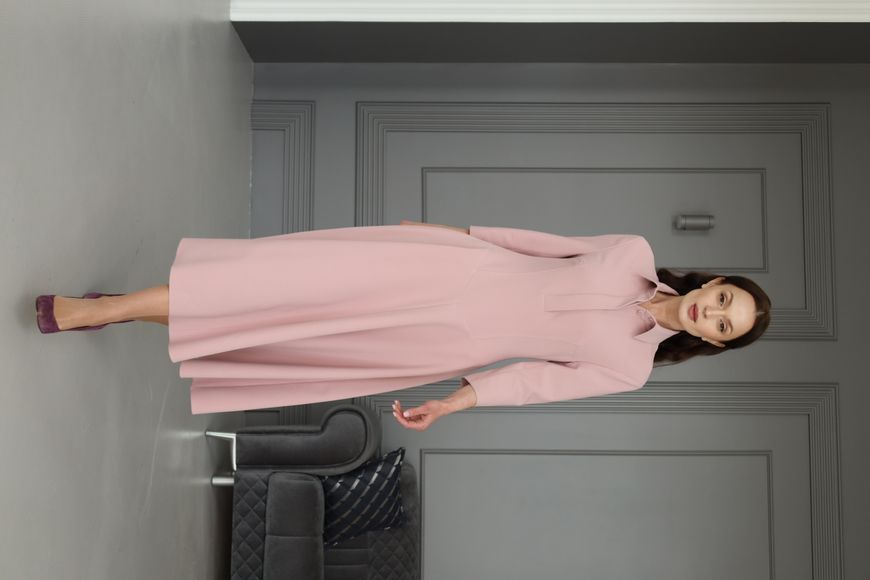 Сукня з коміром поло, рожева фото