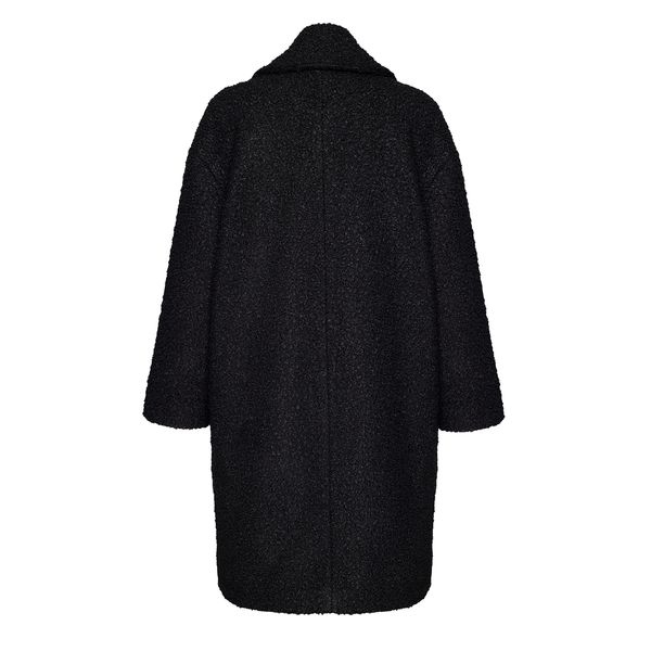 BLACK FAUX FUR COAT photo