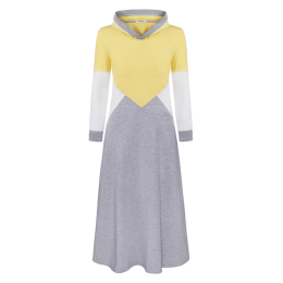 Сукня трьохкольорова (жовто-біло-сіра) 